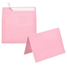 20Pack Pink 4x6 Envelopes, A6 Envelopes with Folded Cards