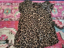 Womens Shein Curve size 4XL semi sheer leopard cheetah print swimsuit cover up
