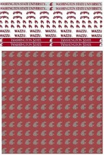 Washington State University NCAA Scrapbook Sticker Paper - CHOOSE FROM 2 ITEMS