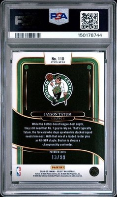 PSA 9 2024-25 Panini Select - Premier Level Jayson Tatum #110