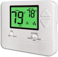 1 Heat/ 1 Cool Non-Programmable Thermostats for Home Conventional Single-Stage S