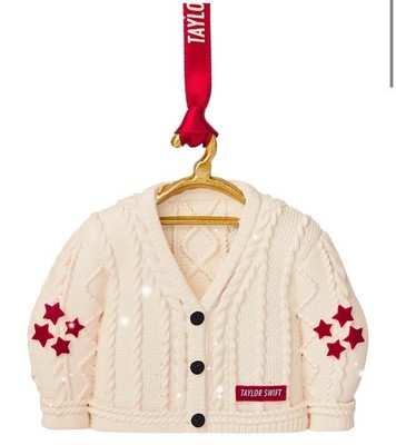   Taylor Swift Christmas 2025 RED CARDIGAN Ornament Xmas Eras tour