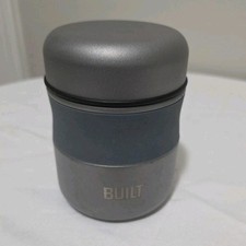 Blue Built 10 OZ Ounce Thermos Food Jar Keeps Hot or Cold Stainless Steel Nice 