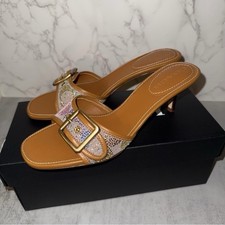 Coach Jacquard Margot Signature Sandal - Carnation Pink, Rainbow Crystal