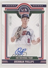 2022 Panini USA Baseball Stars & Stripes Blue Ink /399 Brennan Phillips Auto sc8