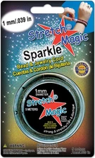 Pepperell Stretch Magic Bead & Jewelry Cord 1mmX5m-Glitter Silver (6Pk)