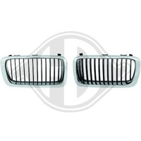 Diederichs KüHlergrill KüHlergitter Chrom Schwarz FüR BMW 7Er E38