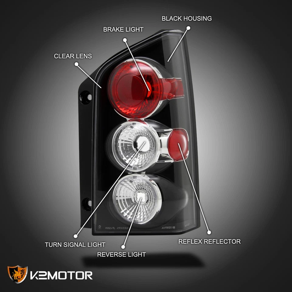 Black Fits 2005-2012 Pathfinder Tail Lights Brake Lamps Left+Right 05-12 Foto 3 de 4