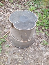 Vintage Kik Step Stool 14" with Rolling Wheel Steel Cramer Industries