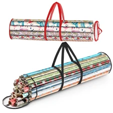 PVC Gift Wrap Storage Bag Tearproof Wrapping Paper Organizer 39.4in Roll Holder