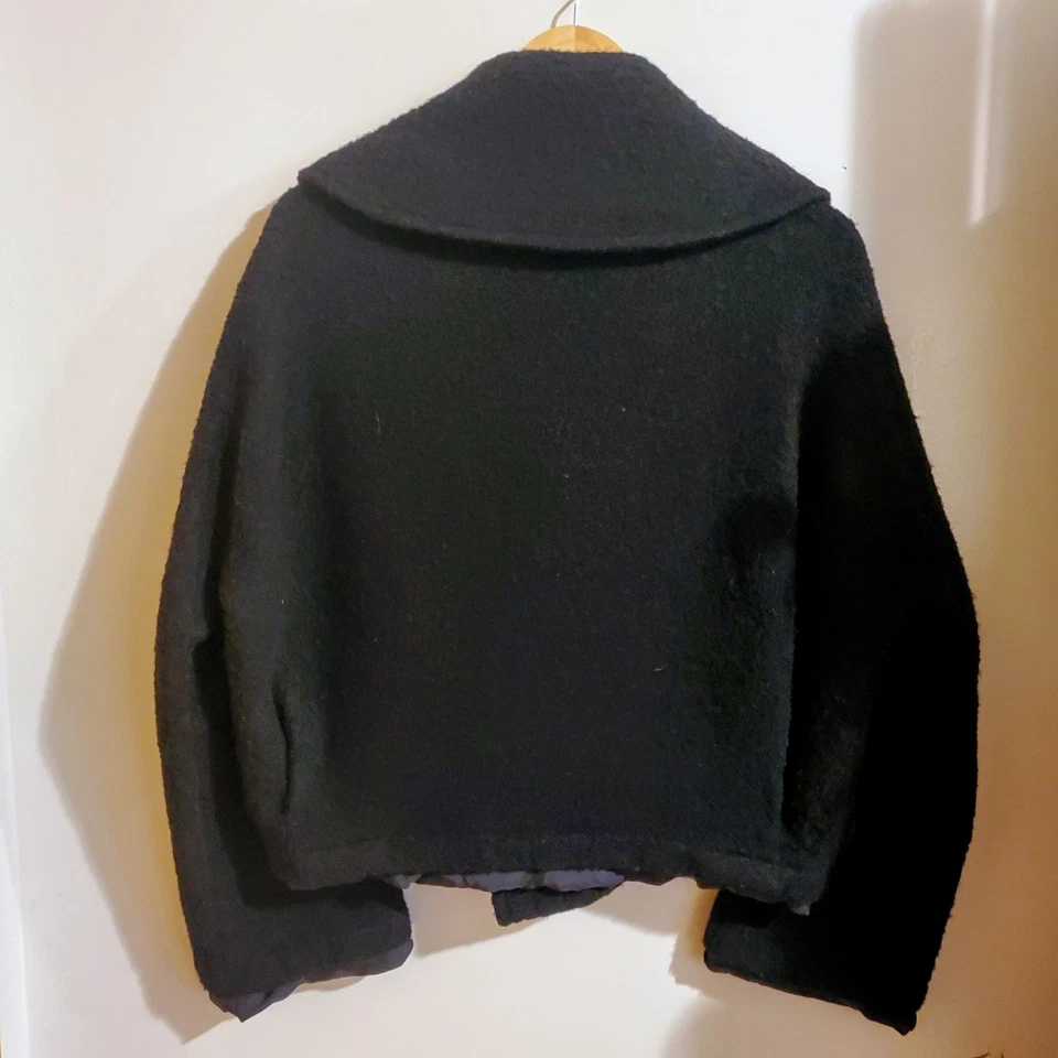 AD2006 Tricot Comme Des Garsons шерстяная смесь двубортный бушлат размер маленький - Изображение 4 из 4