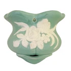 Vintage Weller Pottery Planter Hanging Cameo Pattern 1930s Pot Mint Green