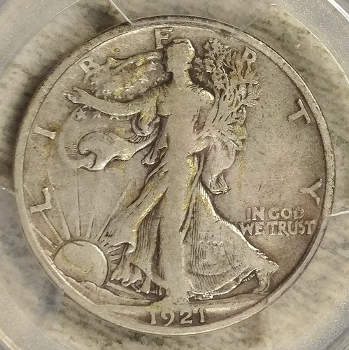 1921-S Walking Liberty Half Dollar, Fine+, PCGS Certified Semi Key Date