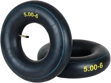 Heavy Duty 13x5.00-6 Inner Tube 2-Pack with TR87 Bent Valve - Butyl 13"