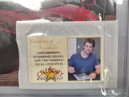 CHRIS HEMSWORTH AUTOGRAPHED THOR FIRST THUNDER 1 CGC 9.8 SIGNATURE SERIES WOW! - Picture 6 of 15