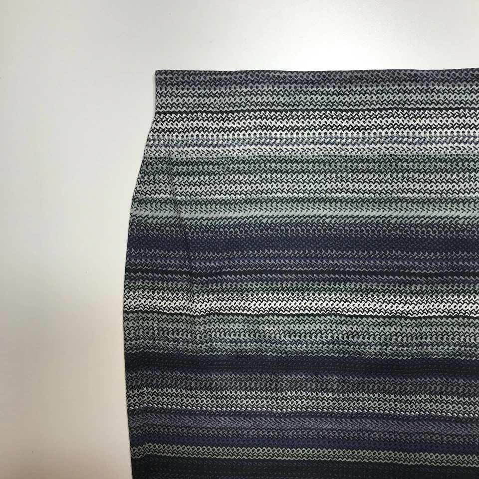 Camisa Falda Recta Roz & Ali Mujer Multicolor Gris Tejida Elastizada Pull On XL Foto 3 de 4