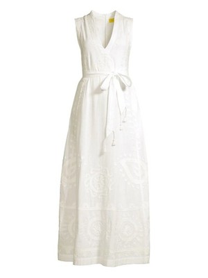 Roberta Roller Rabbit Isabis Linen Maxikleid Damen Small Weiß