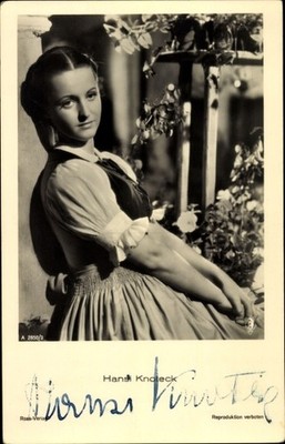 Postcard actress Hansi Knoteck, portrait, Ross 2850/2, autograph - 10848863