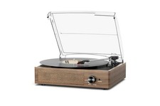 Bluetooth Vinyl Record Player 3-Speed Belt Dr...