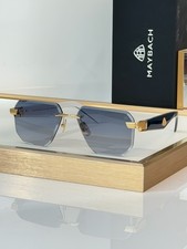Maybach Visionist Sun 4.0 Rimless Geometric Sunglasses Gold Frame