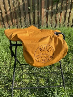 Butet Saumur Sellier Gold Fleece Lined Jump Sattelbezug Neuwertig Top - Bild 1 von 4