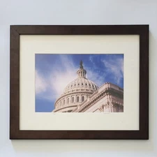 Signed by "LTaylor U.S. Capitol Building Dome Photograph Washington D.C. Framed