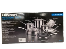 New Cuisinart Professional Series 11-pc. Stainless Steel Cookware Set 89-11