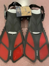 CAPAS Snorkel Fins Adjustable Open Heel Purple Kids JR 9-13 S/MD READ