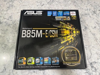 Asus B85M-E/CSM B85 LGA 1150 Micro ATX DDR3 SATA3.0 Desktop Motherboard; Tested