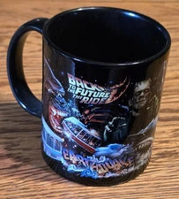 Universal Studios Hollywood Black Coffee Mug Keepsake Mug ET Frankenstein Jaws