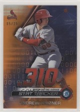 2019 Bowman Chrome Stat Tracker Orange Refractor 5/25 Andrew Knizner #ST-AK nd3