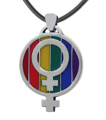 Snug Double Female Symbol Lesbian Pride Pendant Necklace LGBT Gay Pride Shack 