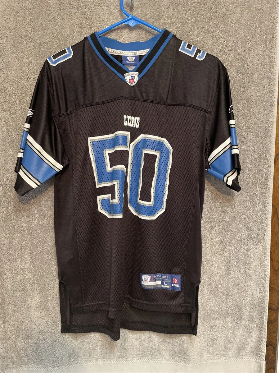 Detroit Lions Ernie Sims #50 Reebok NFL Equipment Football Jersey