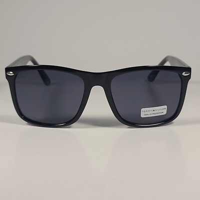 Tommy Hilfiger MP OM671 Rectangular Sunglasses Shiny Black Frame