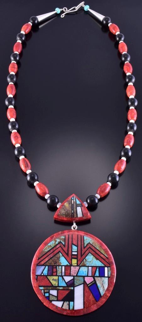 Native American Important Ray Rosetta Turquoise Lapis Santo Domingo Sterling Silver Necklace Native American Important Ray Rosetta Turquoise Lapis Santo Domingo Sterling Silver Necklace