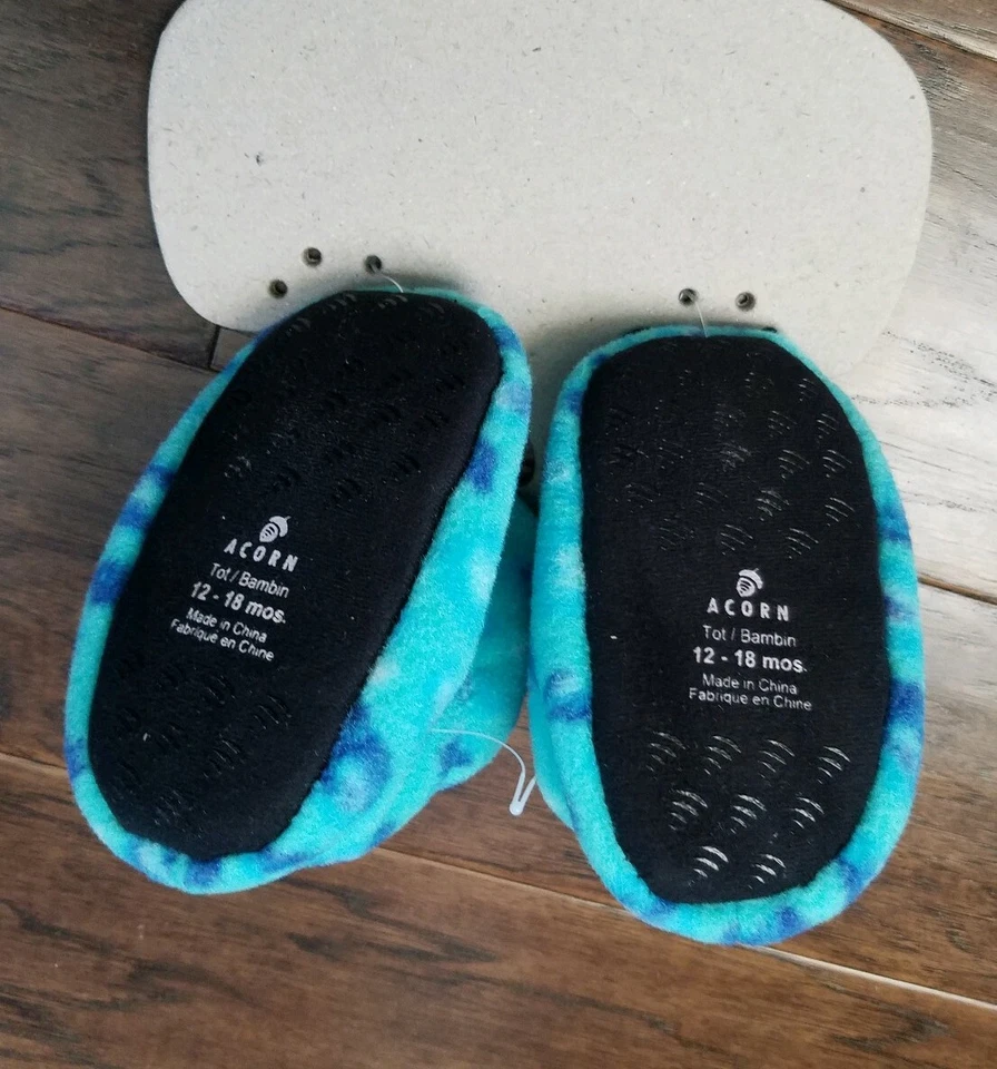 NOVO com etiquetas aconchegante chinelo botinha infantil ACORN (bebê/criança) azul (12-18 meses) - Imagem 2 de 4
