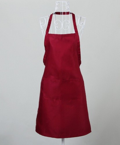 Plain Apron Bib Washable Pocket Butcher Waiter Chef Kitchen Cooking Craft AU - Picture 7 of 22