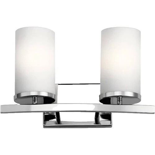 Kichler Hex 3-Light Chrome Glass Vanity Light | KIC55151CH