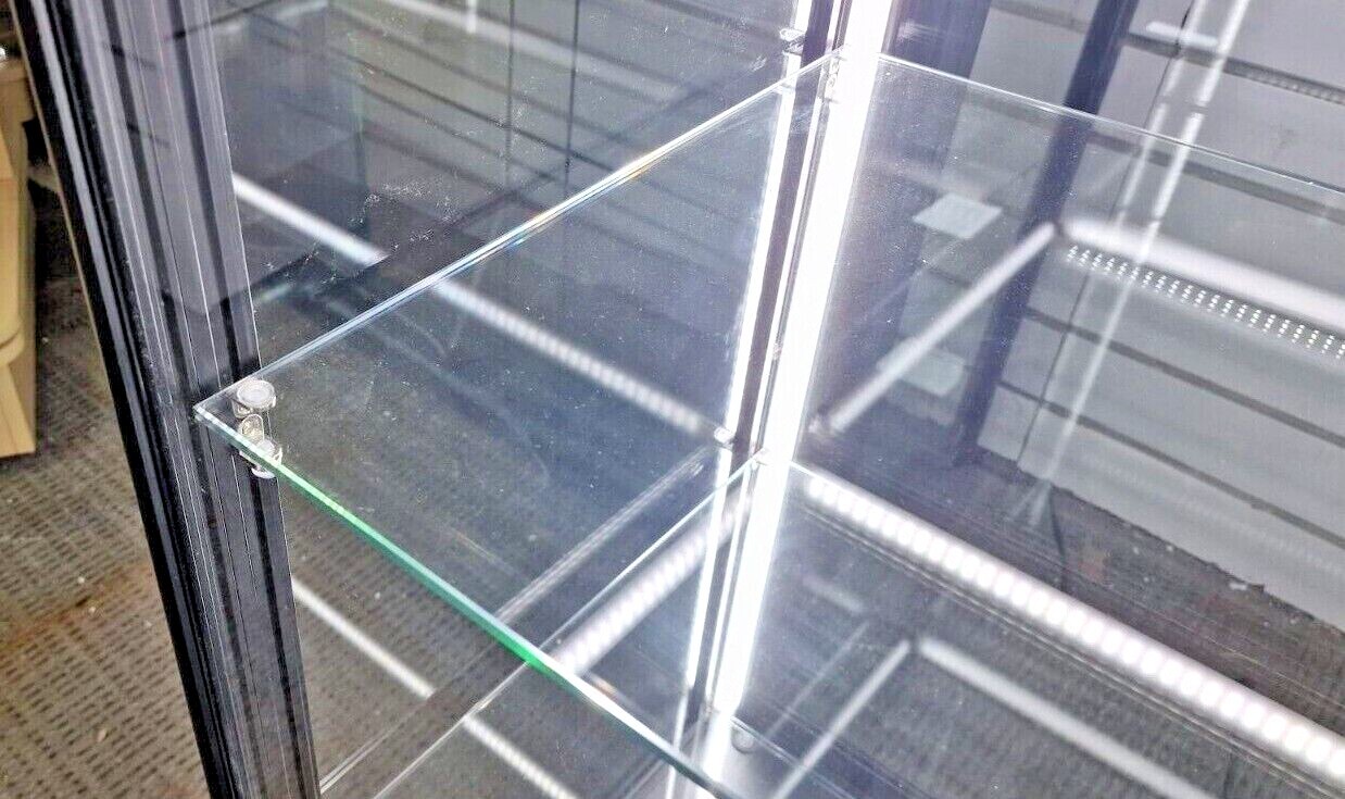 NEW BLACK ALUMINIUM TALL SHOWCASE 120CM DISPLAY RETAIL SHOP