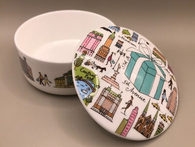 Tiffany & Co 5th Avenue Porcelain Trinket Box | eBay UK