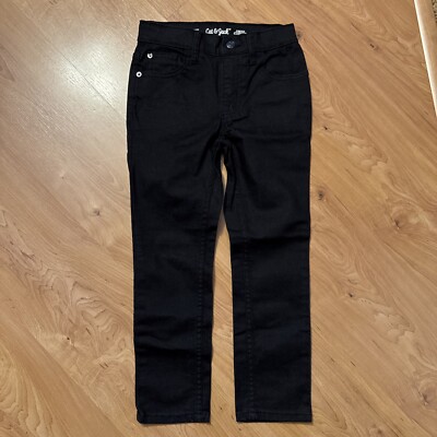 Cat & Jack Adjustable Black Pants, Skinny, Stretch, Boys 7, NWOT