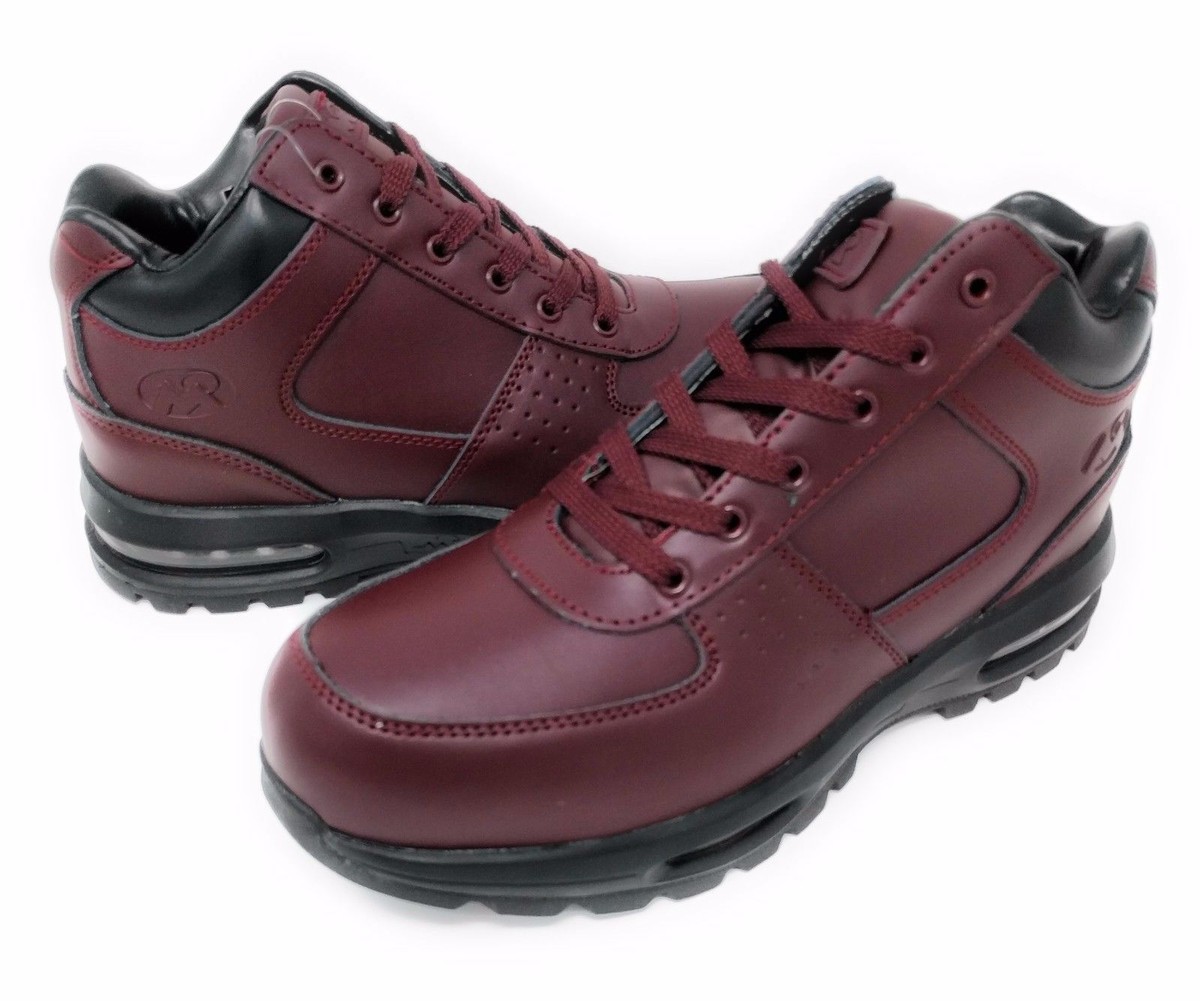 NEW MEN MOUNTAIN GEAR DDAY LE BURGUNDY LEATHER AIR BUBBLE HIKING LACE UP  BOOT