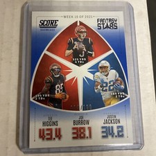 2022 Score Fantasy Stars Showcase FS16 Burrow Higgins, & Herbert /100
