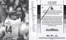 Andy Pages LOS ANGELES DODGERS TOPPS 2024 BLACK & WHITE Base Card 18 RC