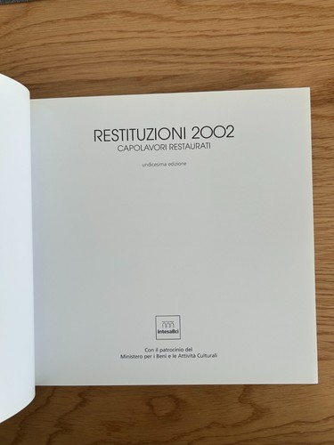 RESTITUZIONI 2002 CAPOLAVORI RESTAURATI EDIZIONE INTESA BCI 2002 - Imagen 2 de 14