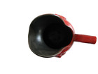 Vintage RARE Royal Haeger red ceramic floral black interior pitcher/vase #8145 — photo 4