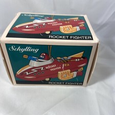 SCHYLLING TIN LITHO Rocket Fighter Orig Box 1997 Rare Christmas