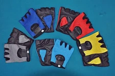 MESH LEATHER WEIGHT LIFTING PADDED GLOVES FITNESS TRAINING CYCLING GYM SPORTS