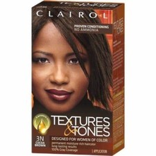 NEW 3 PK Clairol Textures and Tones 3N Cocoa Brown Permanent Hair Dye Kit