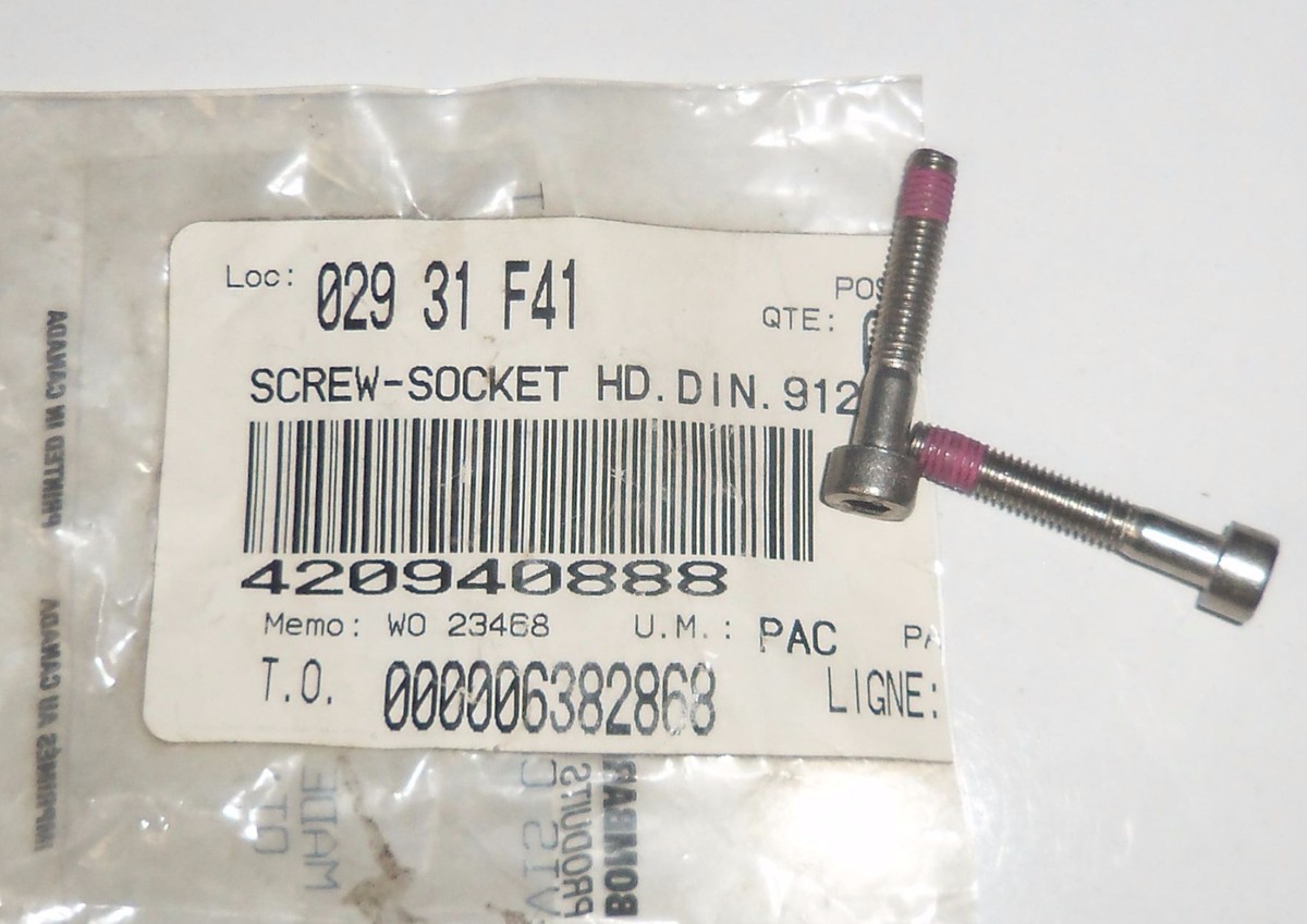 M BRP NOS OEM SEA DOO PWC SOCKET HEAD SCREW PACK QTY LOT 2 420940888